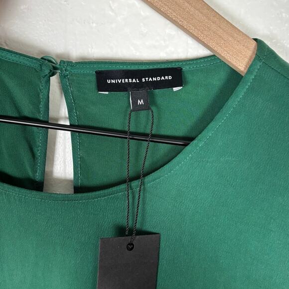 Universal Standard Cupro Geneva Asymmetrical Dress NWOT Size Medium - Picture 4 of 5